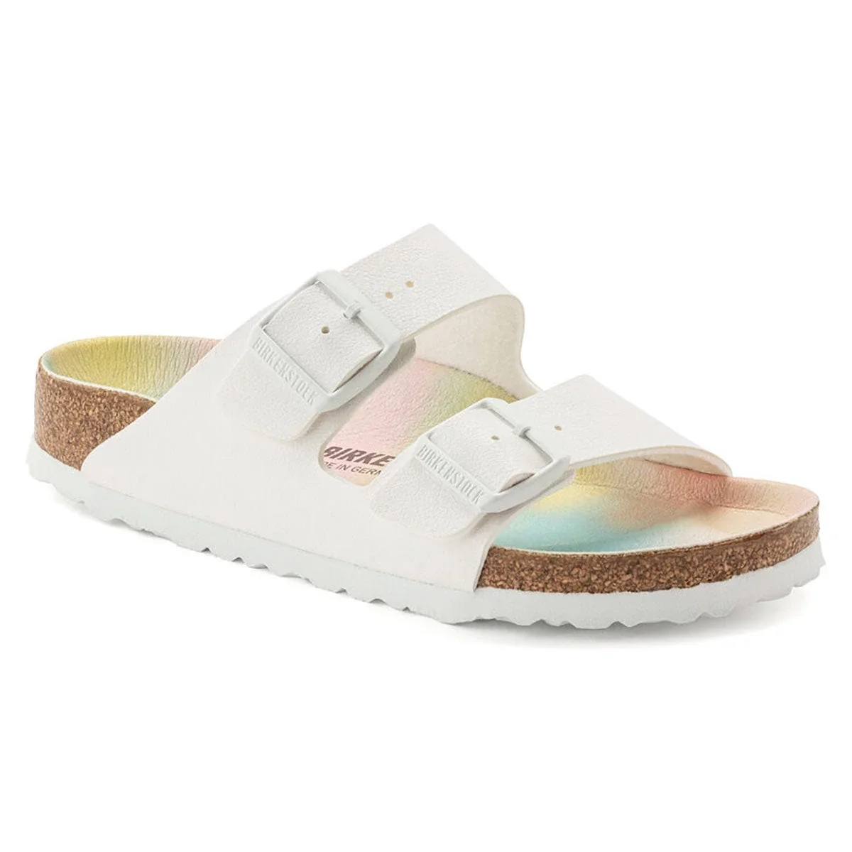Artisan Birkenstock Arizona Vegan Birko-Flor Birkibuc Sandals - White 41 Medium Narrow Refined