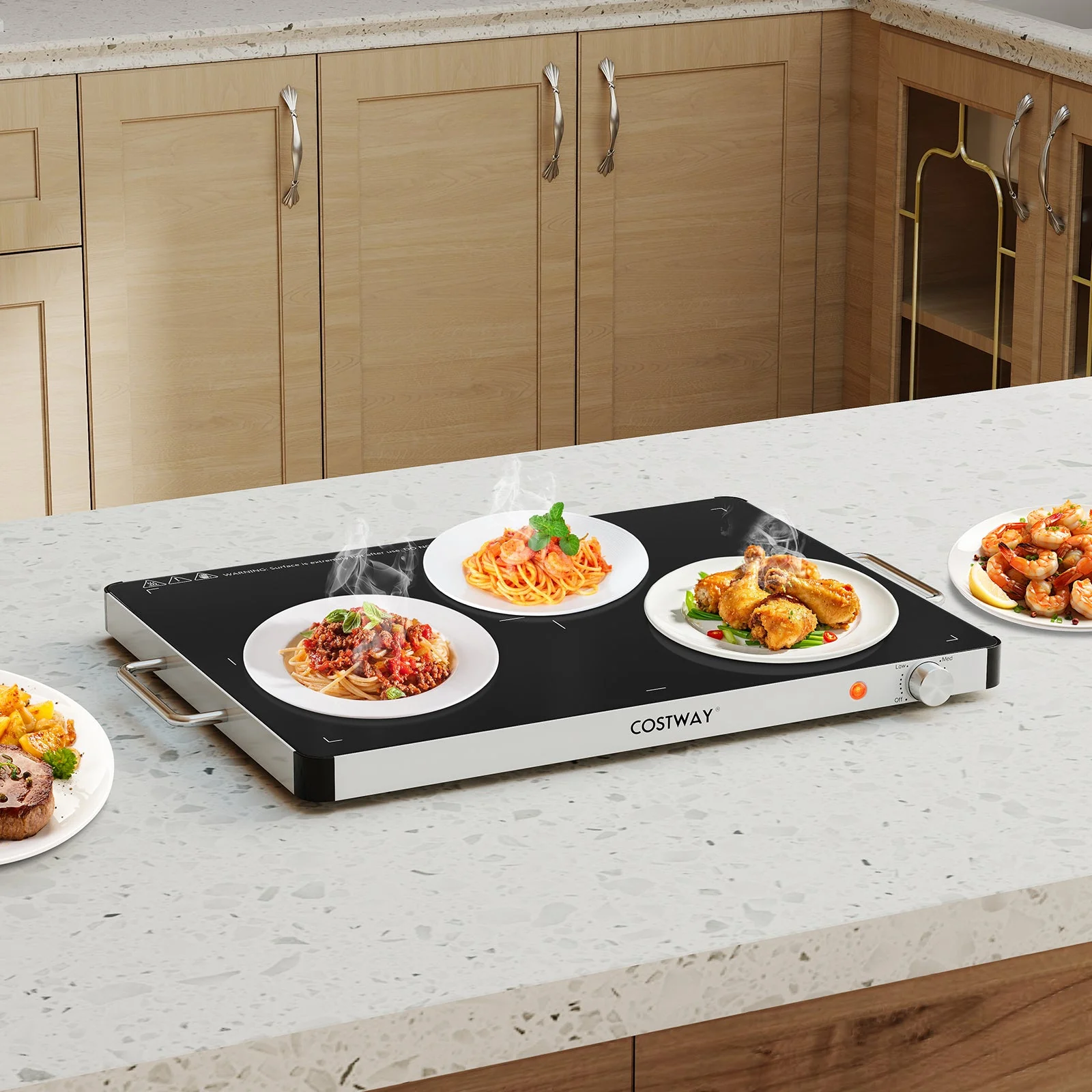 Top-Quality Electric Warming Food Warmer with Adjustable Temperature Control and Overheat Protection Flexible