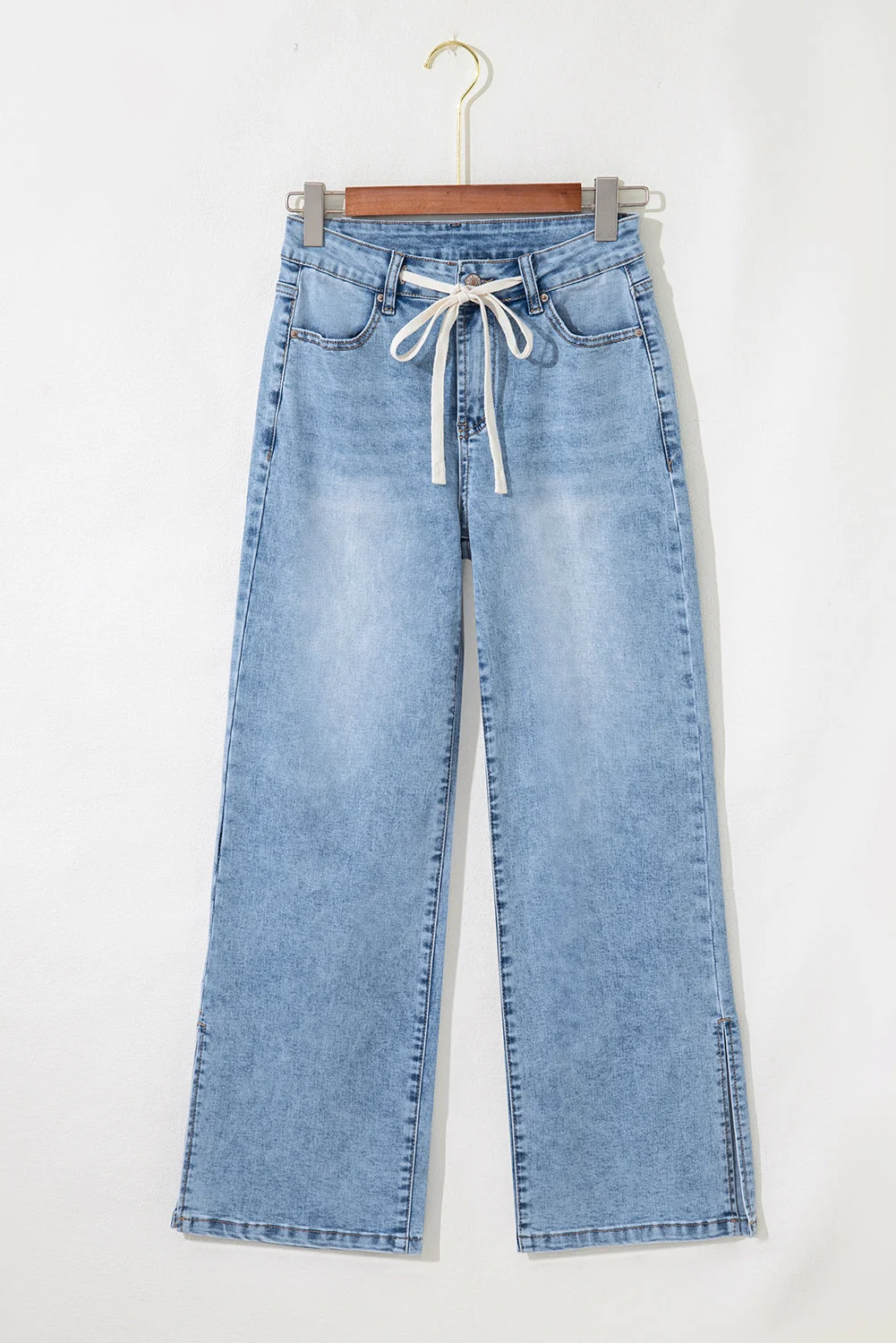 Dependable Threaded Pear Noah Rise Drawstring Casual Jeans Reliable