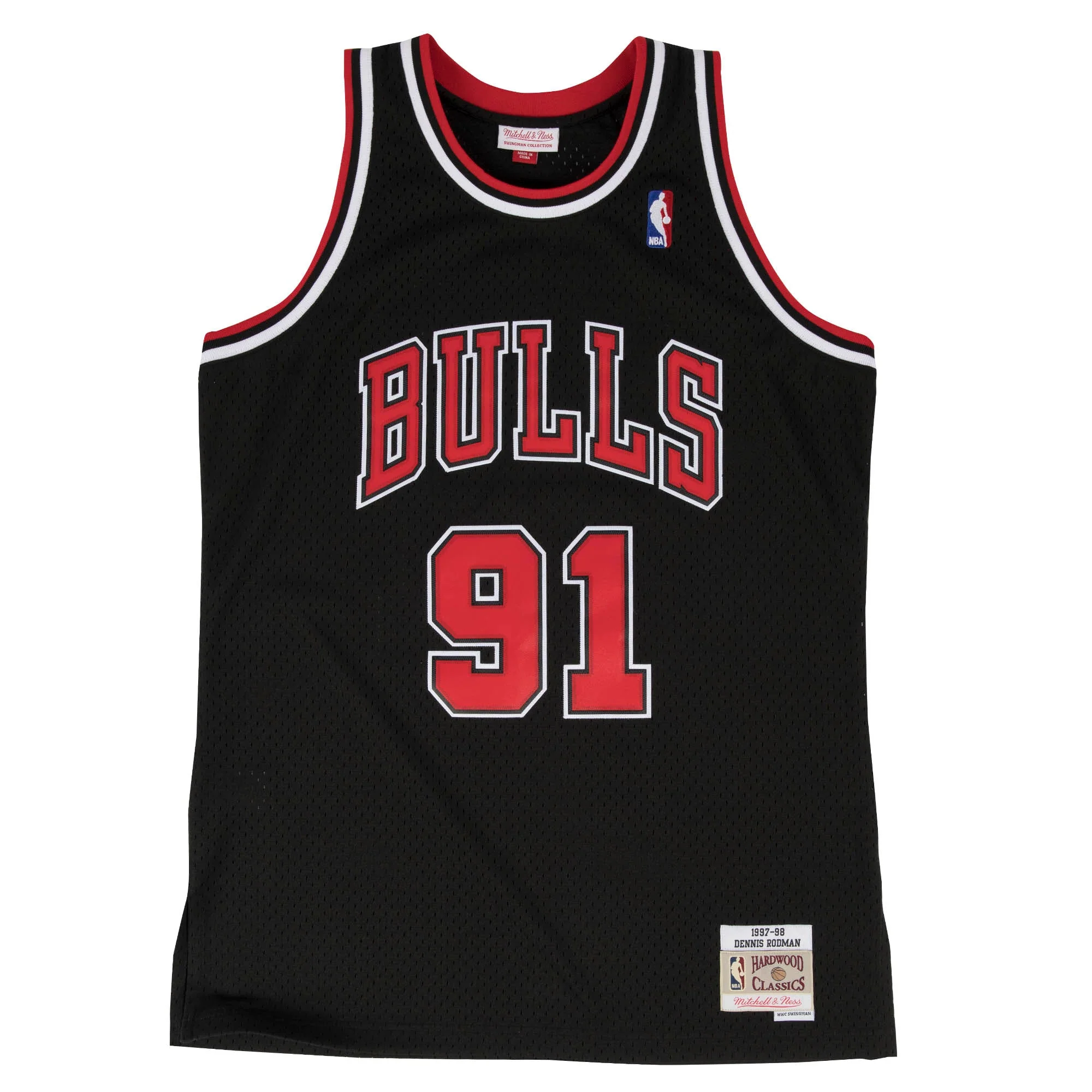 Advanced Mitchell Ness Men's NBA Swingman Alternate Jersey Bulls 1997 Dennis Rodman Versatile