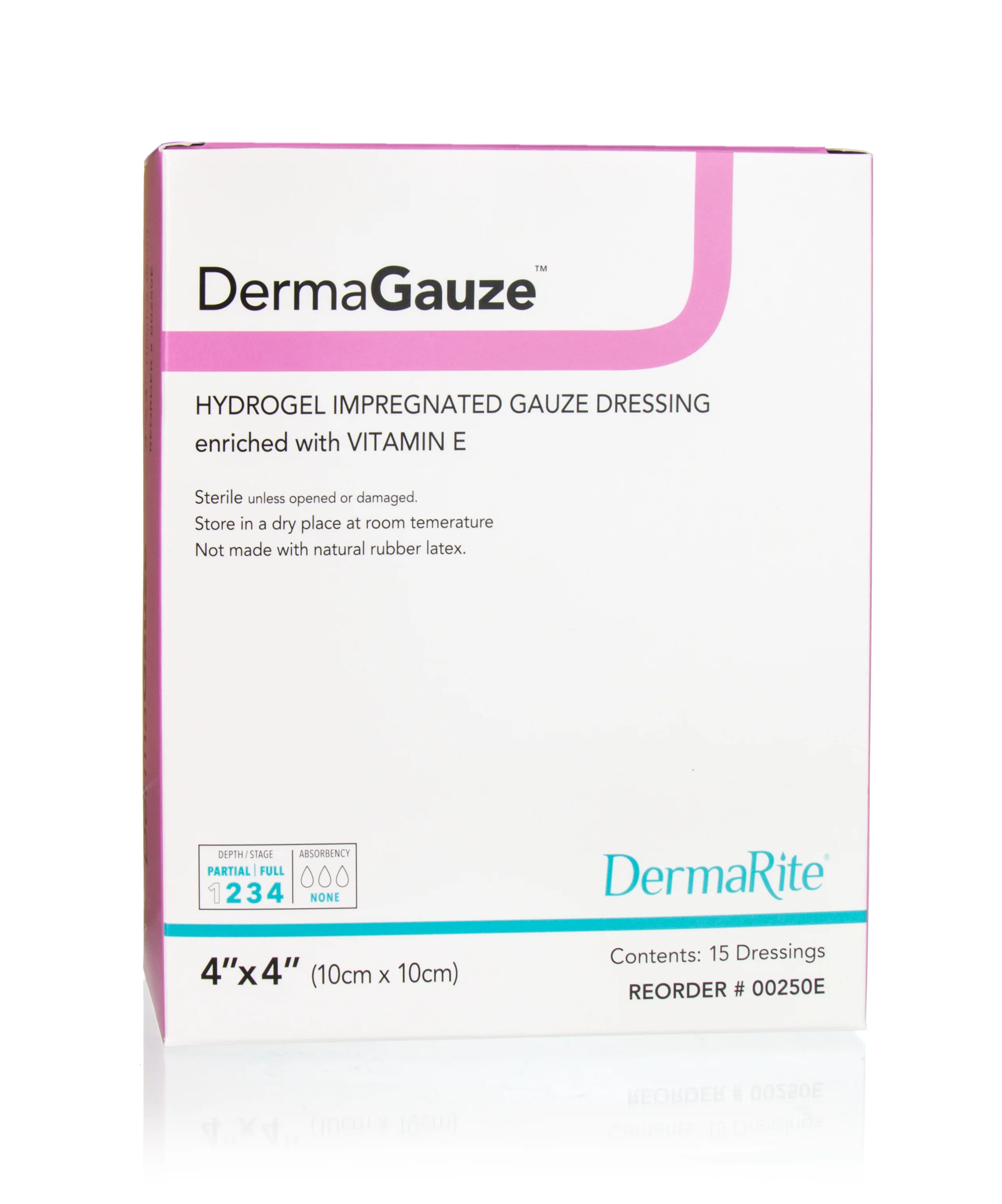 Safe Dermagauze Impregnated Hydrogel Wound Dressing Size 4 X 4 Inches Vitamin E Enriched Hydrogel Formula Promotes Wound Moisture Levels and Healing Process 15Ea Crafted