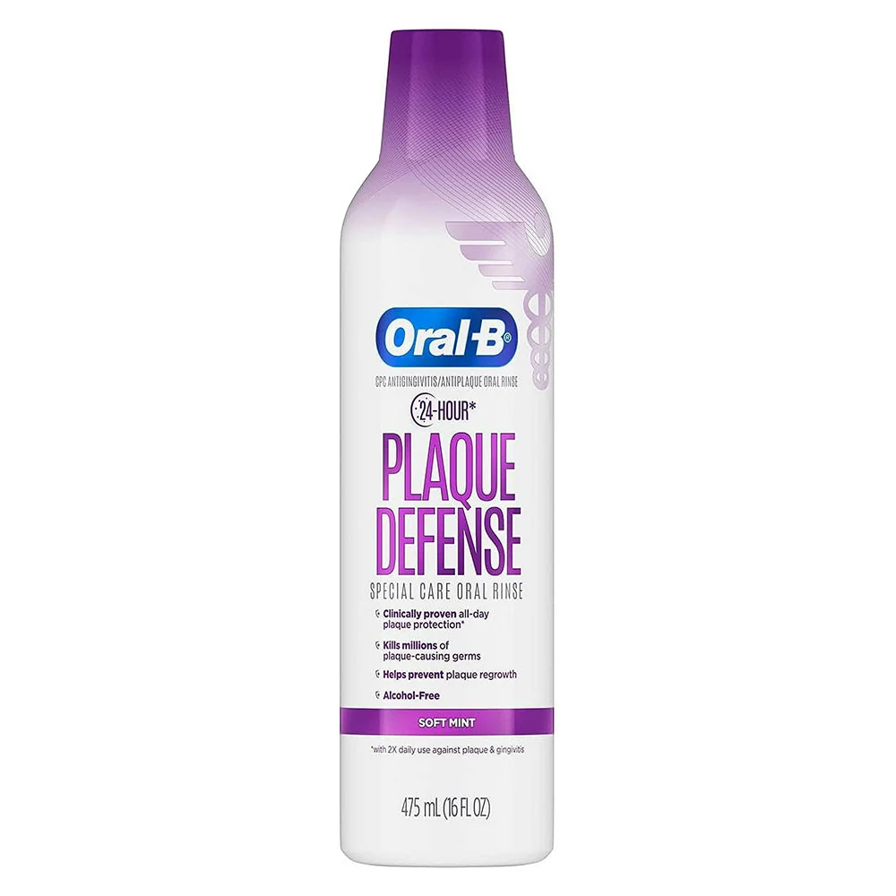 Clean Oral-B Plaque Defense Special Care Oral Rinse Soft Mint 16 Oz Top-Quality