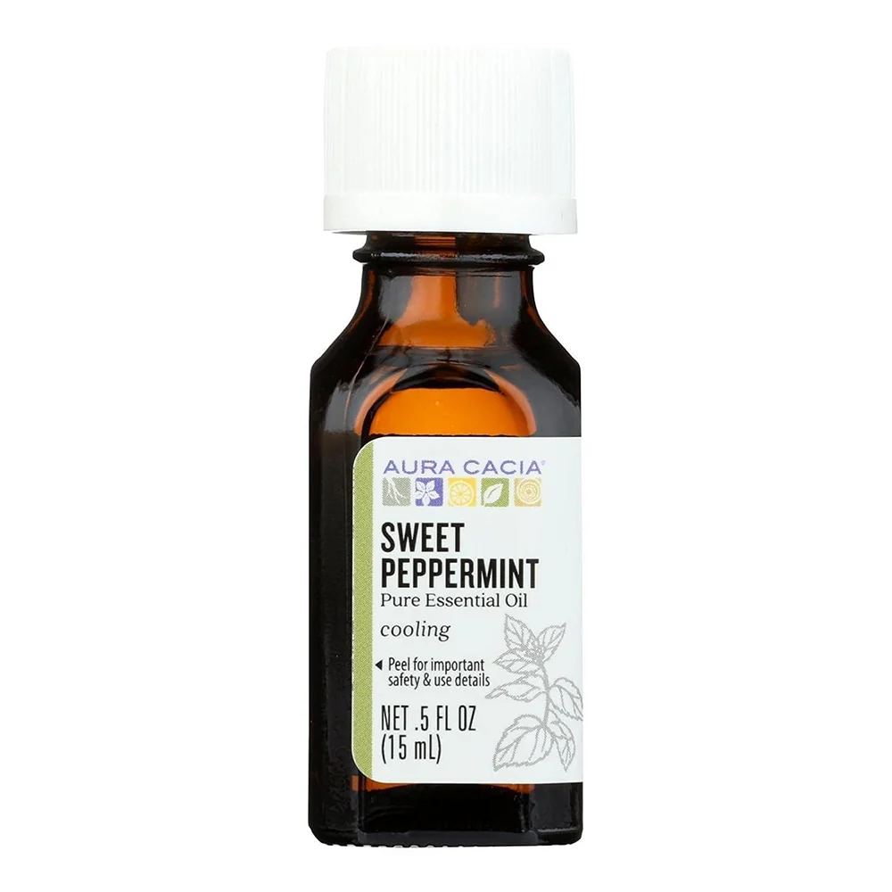 Versatile Aura Cacia Sweet Peppermint Essential Oil Pure Refreshing Aromatherapy 0.5Oz 15ml Verified