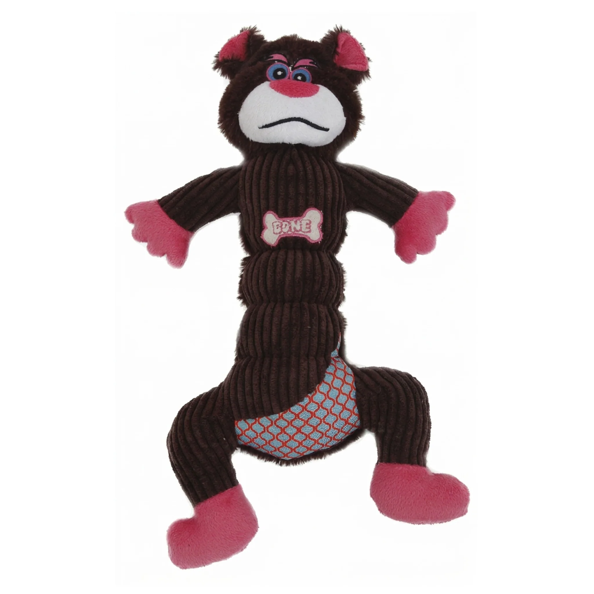 Modern Pet Life 'Cuddle Plush' Mesh and Plush Squeaking Dog Toy Practical