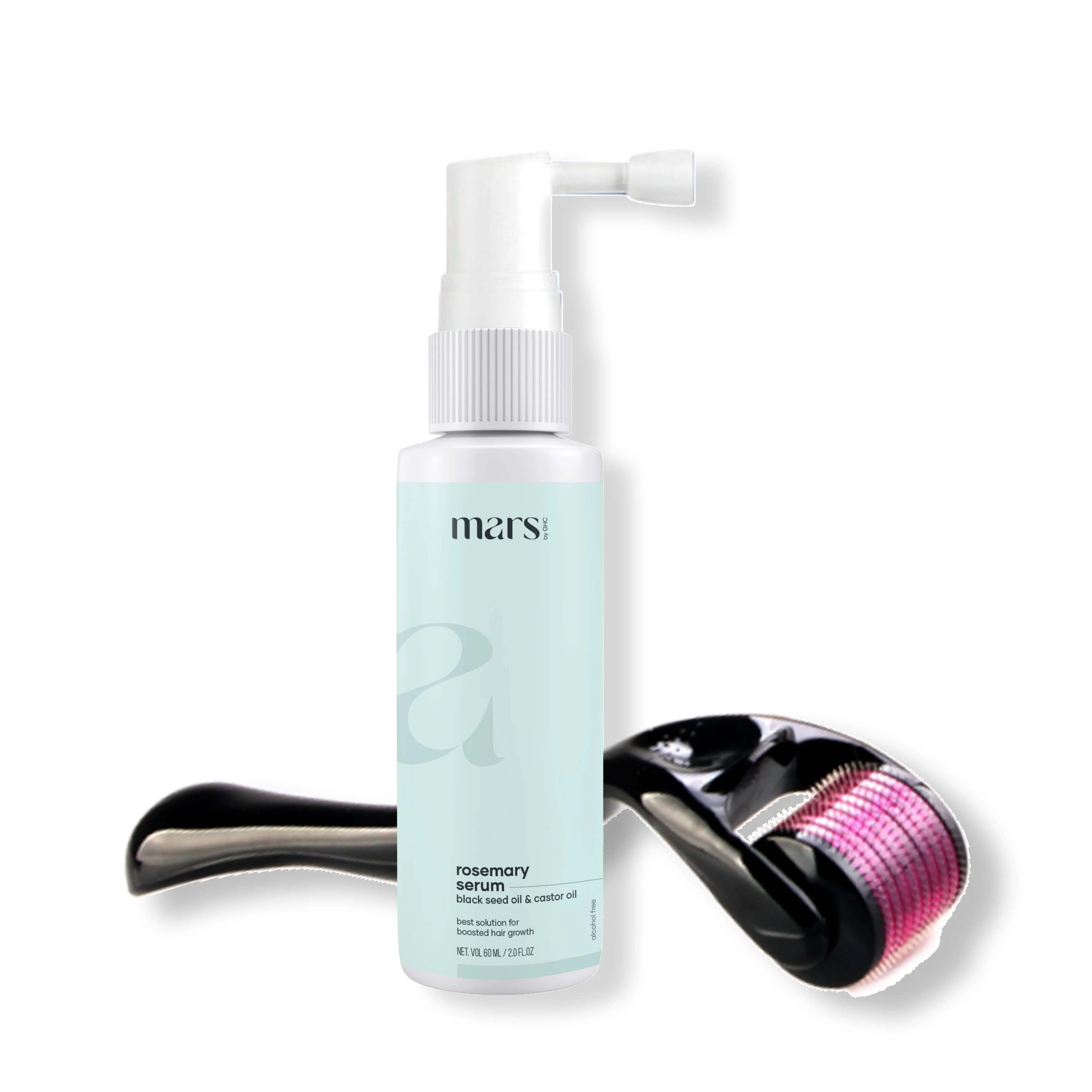 Carefully Designed Hair Regrowth Kit Derma Roller Hair Serum Powered With Rosemary Castor Oil Redensyl Black Seed Oil Pure