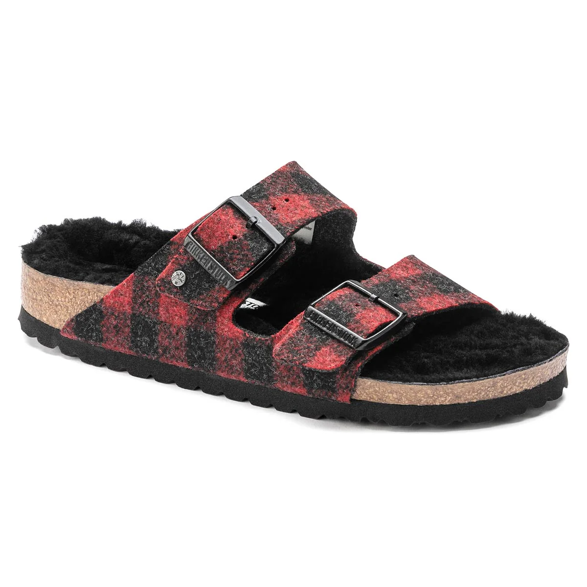 Pure Birkenstock Arizona Shearling Wool Felt Sandals Crafted