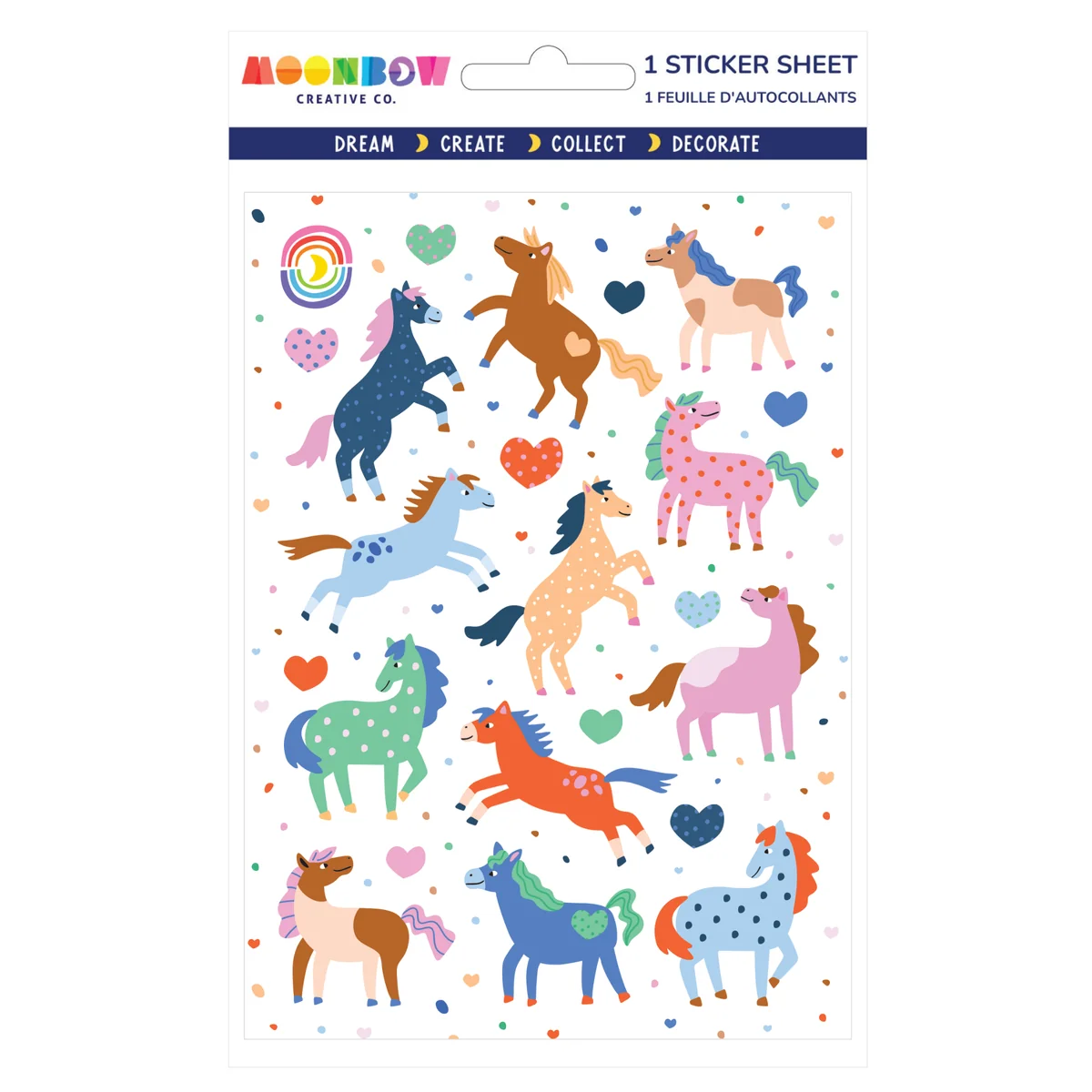 Easy-to-Use Funky Foals Glossy Stickers Long-Lasting