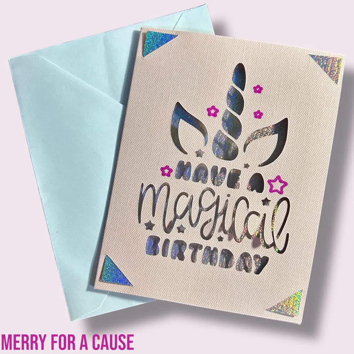 Carefully Designed Unicorn Birthday Handmade Greeting Card Pure