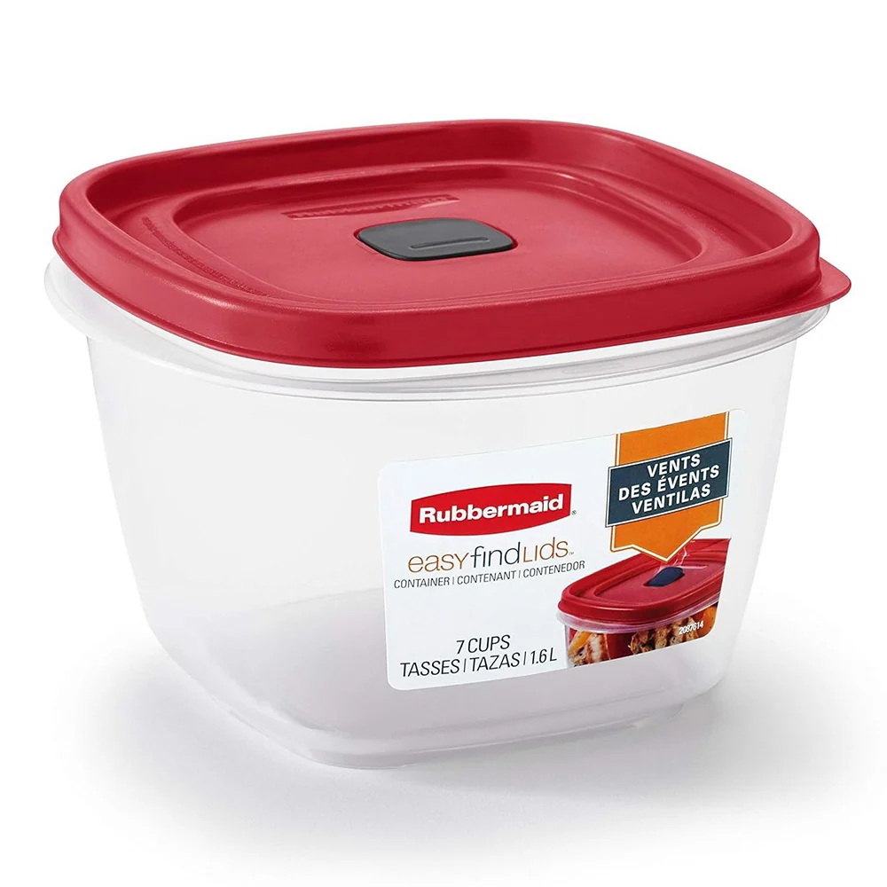 High-End Rubbermaid Easy Find Lids Food Storage and Organization Container Racer Red Color 7Cup 1Ea Sophisticated