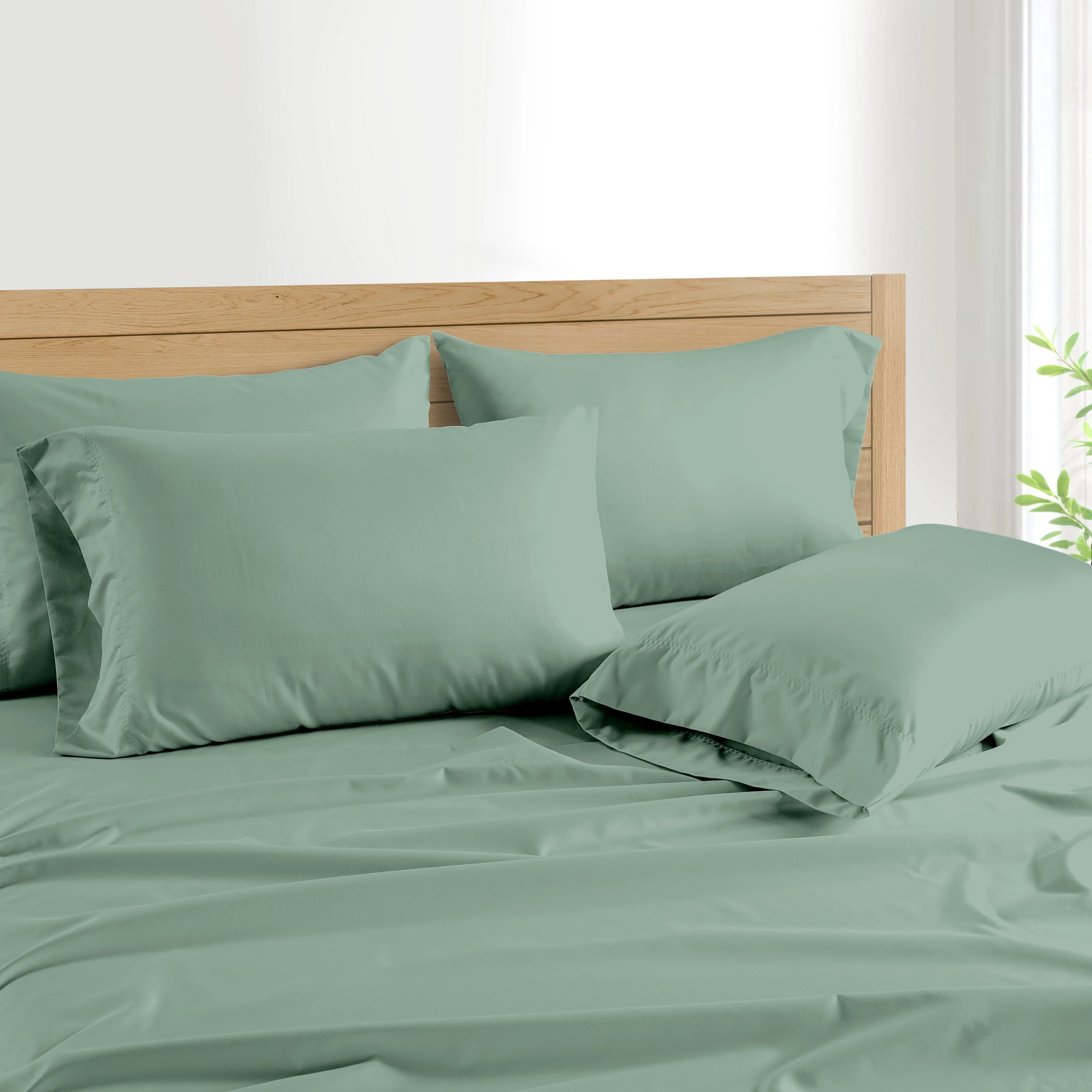 Premium Kathy Ireland 1000 Thread Count Egyptian Cotton Rich 6-Piece Sheet Set Minimalist