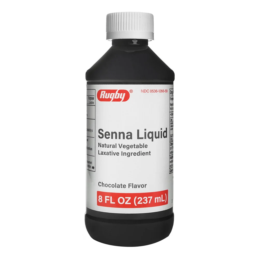 Refined Rugby Senna Liquid Natural Vegetable Laxative Chocolate Flavor 8 Oz First-Class