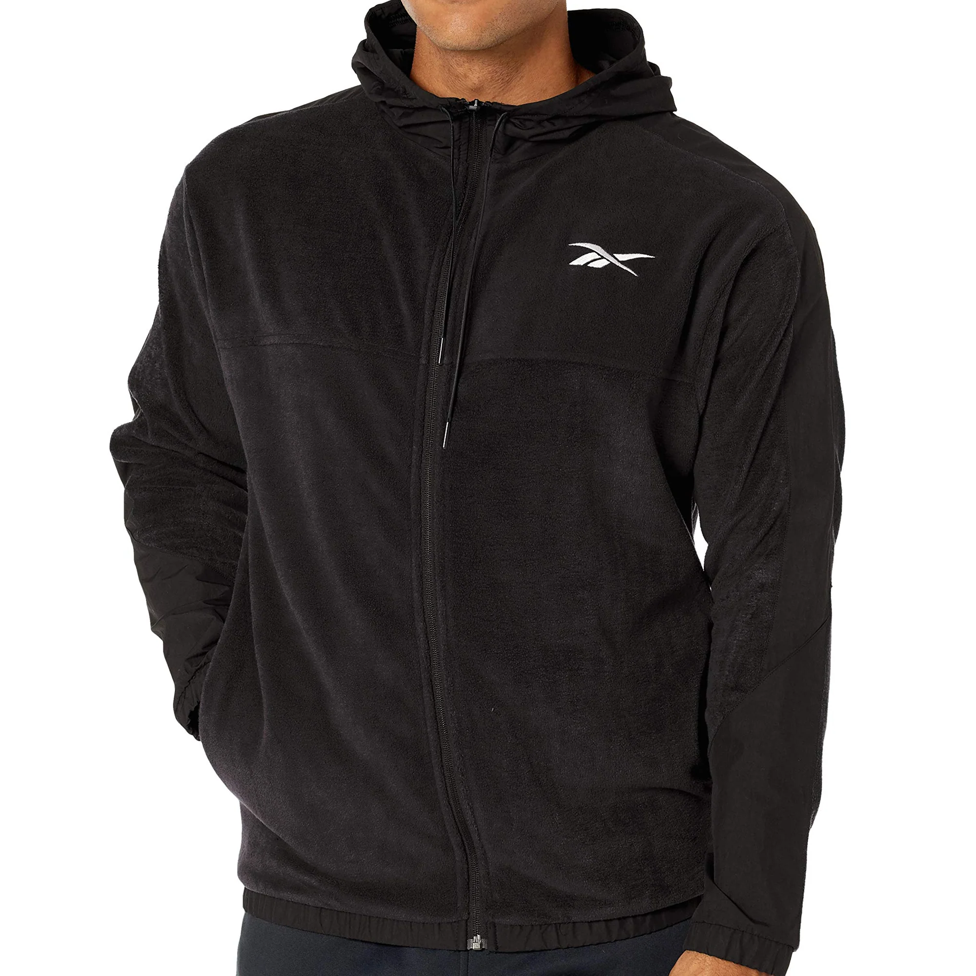 World-Class Reebok Men's Workout Ready Fleece Full Zip Hoodie Versatile
