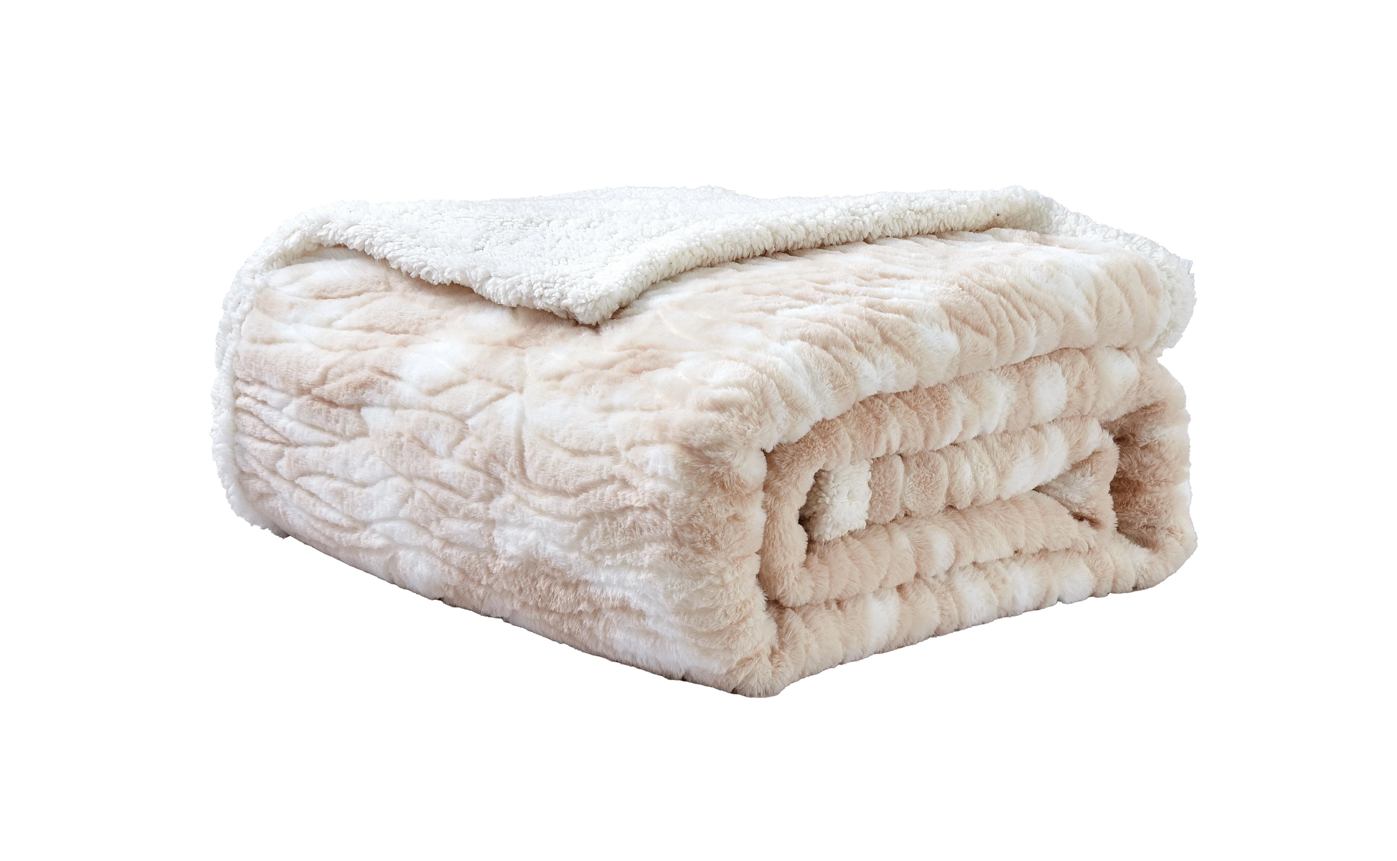 Exclusive Alaska Faux Fur Sherpa Blanket King Size Refined