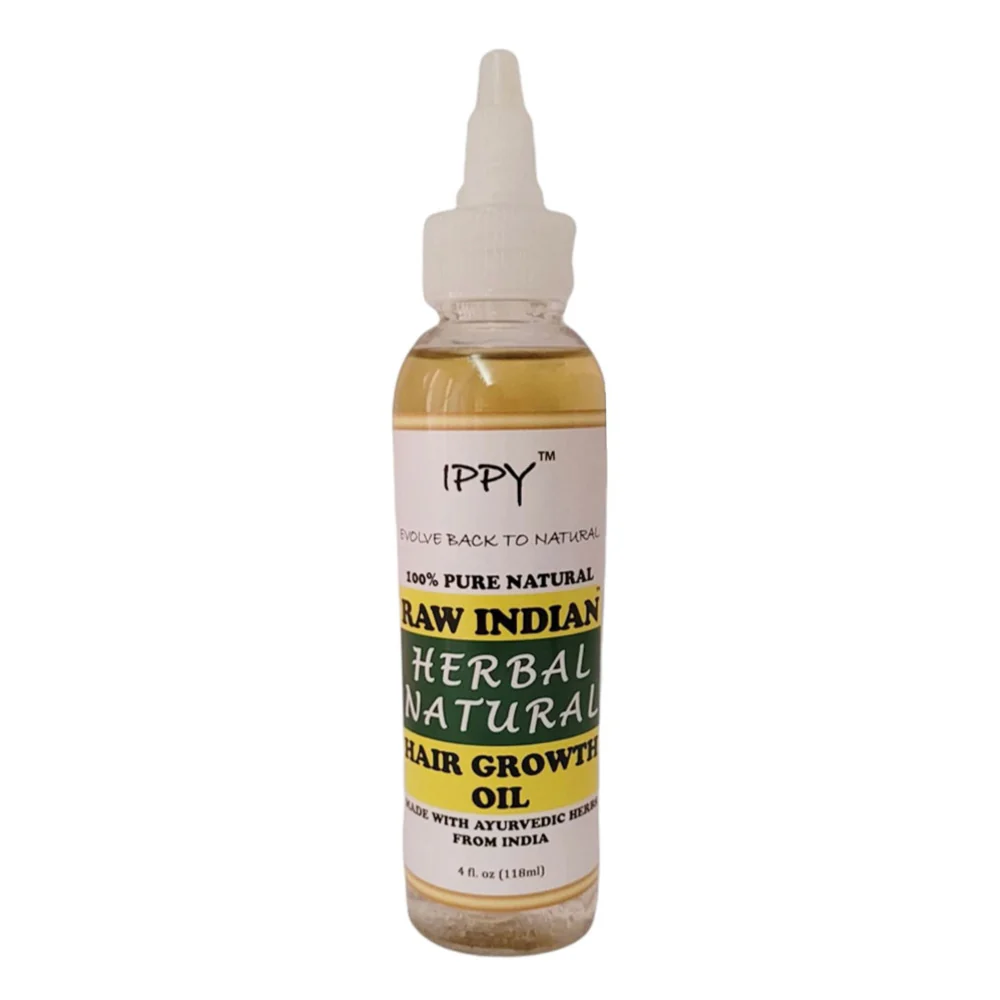 World-Class Ippy Raw Indian Herbal Natural Hair Growth Oil Nourishment and Scalp Strengthening 4Oz 118ml Premium