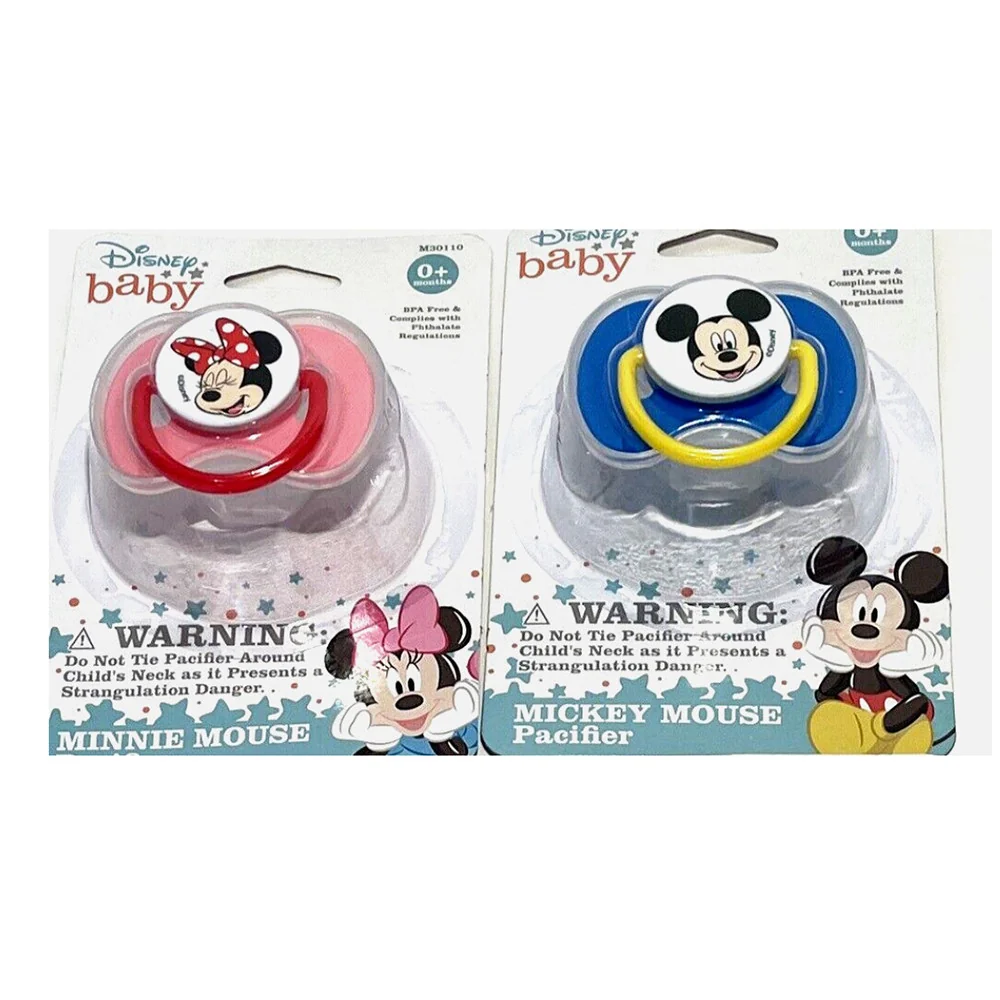 Green Disney Baby Pacifier Mickey or Minnie 0 M Assorted 1Ea Selected