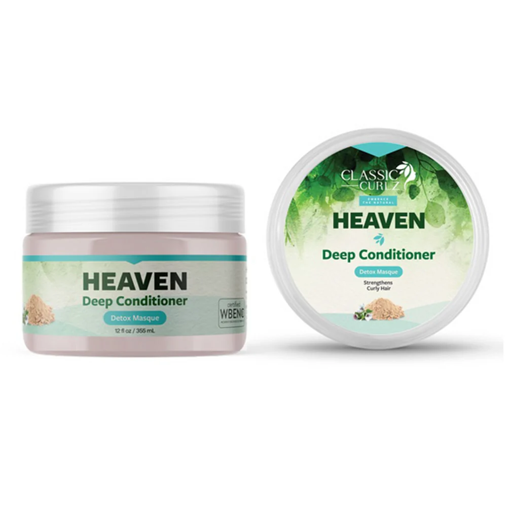 Authentic Classic Curlz Heaven Deep Conditioner Detox Masque Strengthens Curly Hair 12Oz 355ml High-End