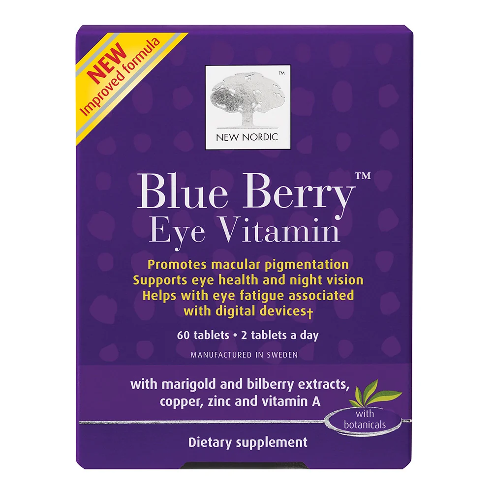 Verified New Nordic Blue Berry Eyebright Tablets 60 Ea Selected