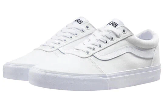 Sustainable Vans Ward Men's Sneakers — True White Canvas Low-Top Durable