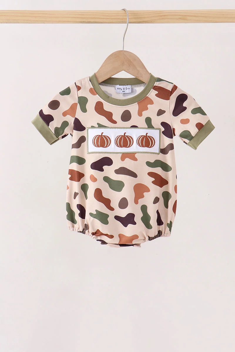 Outstanding Camouflage Pumpkin Embroidery Bubble Long-Lasting
