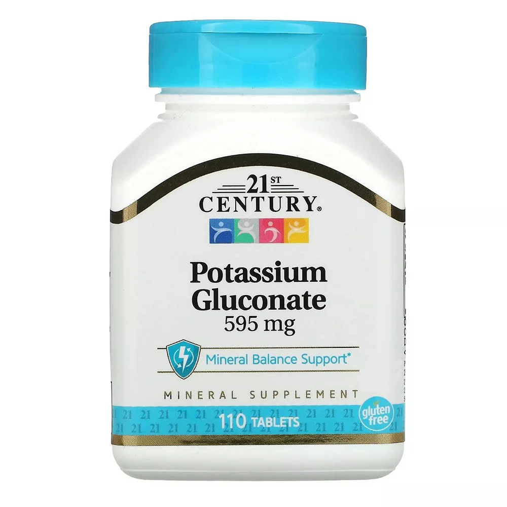 Casual 21st Century Potassium Gluconate 595 Mg Mineral Supplement Tablets 110 Ea Consistent