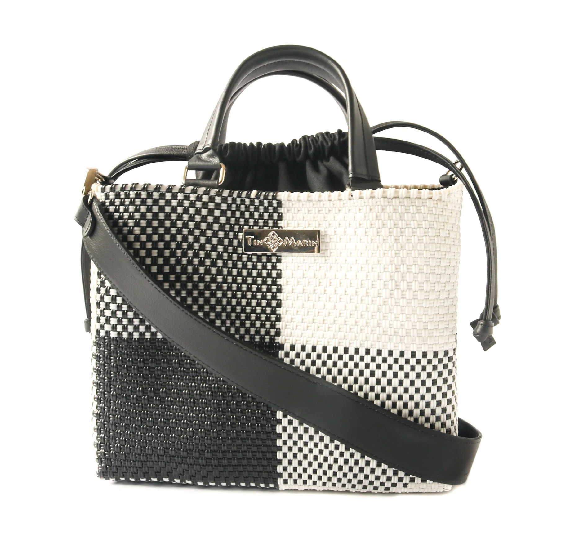 Trendy Lucy Medium Woven Crossbody Drawstring Bag Responsible