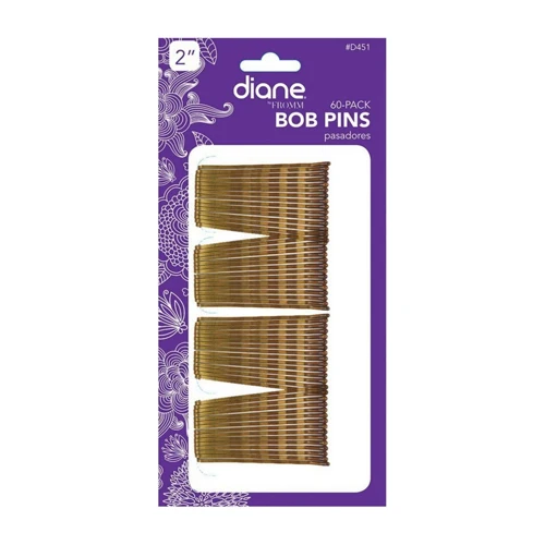 Fine Crafted Diane Bob Hair Pins Bronze Carded Hair Styling Accessory 60Ea High-End