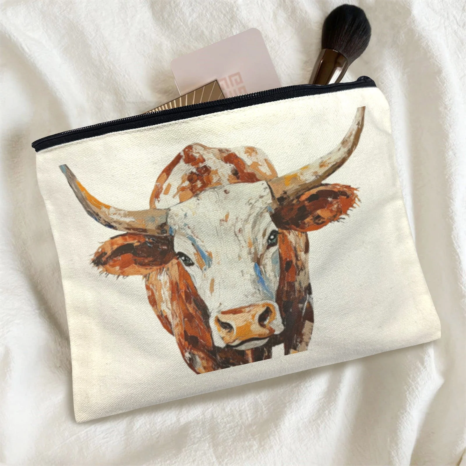 High-Grade Baha Ranch Western Bull Pack of 5 bags Cosmetic Bag Made in America Eco-Friendly