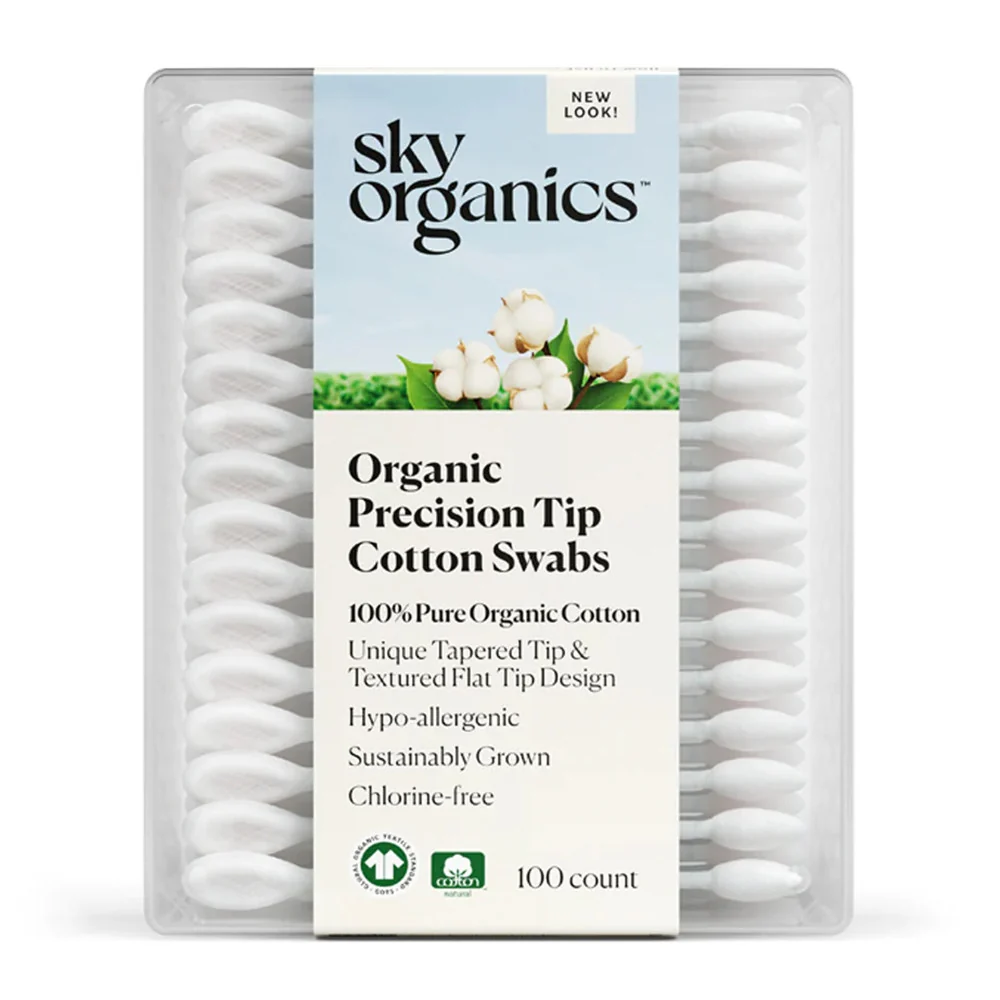 Authentic Sky Organics Organic Precision Tip Cotton Swabs 100 Ea Verified