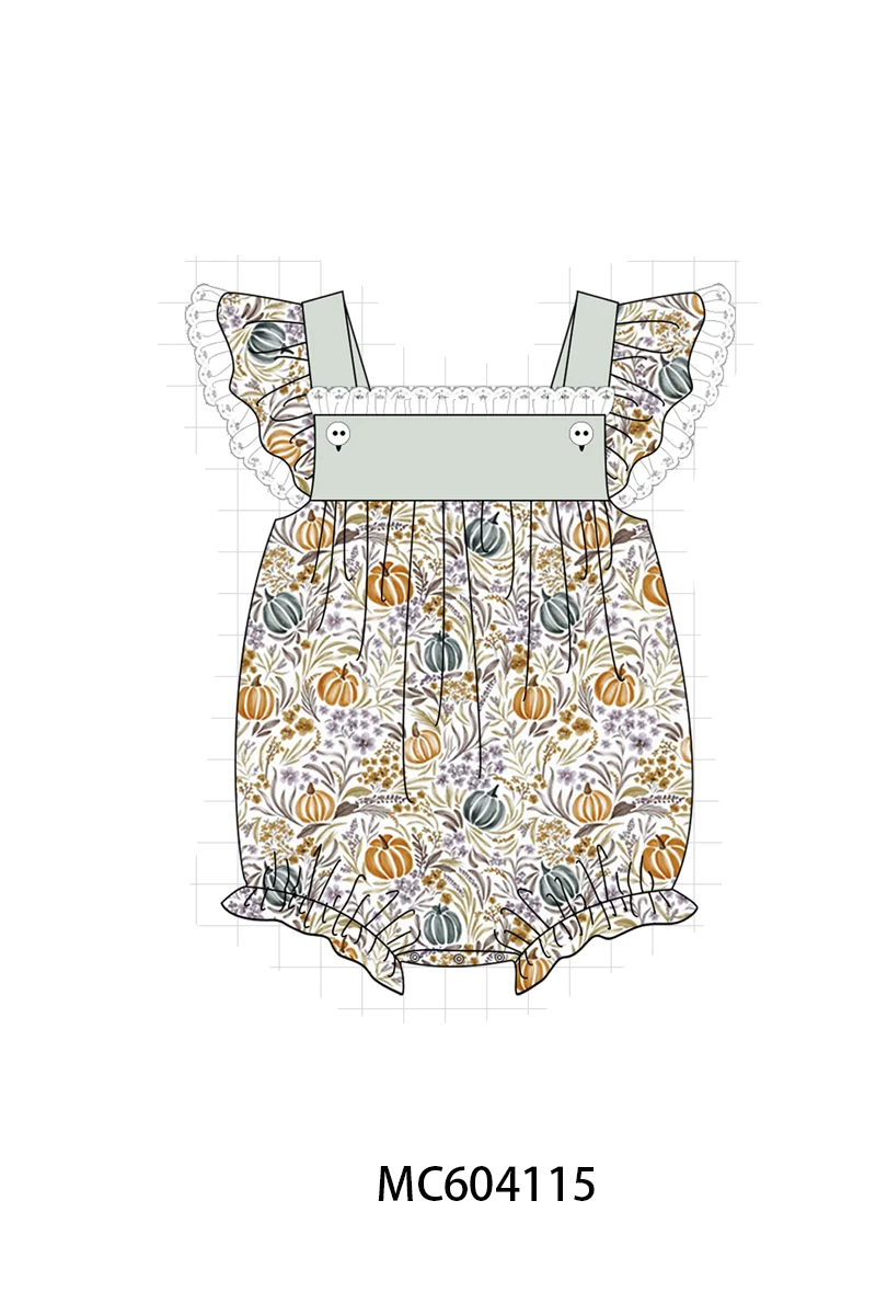 Innovative Pumpkin Embroidery Ruffle Bubble Eco-Friendly