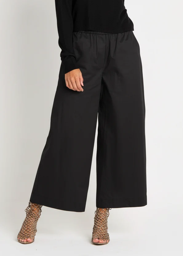 Superior Cotton Flood Pants - Black Flexible