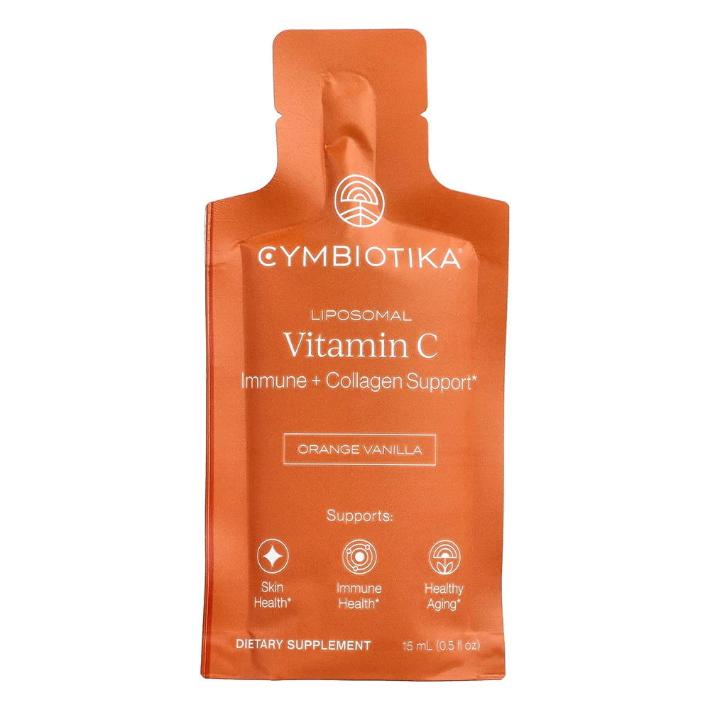High-Performance Cymbiotika Liposomal Vitamin C Immune Support Orange Vanilla 28Ea Fast