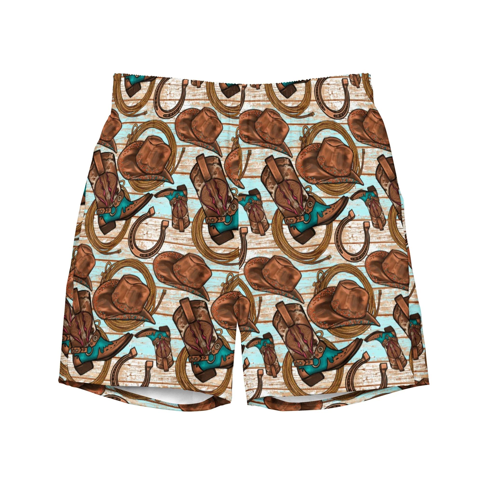 Elite Baha Ranch Yeehaw Cowboy Up Men's Swim Trunks Trusted