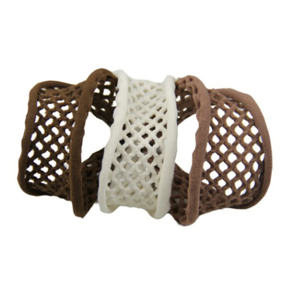 Unique Di Prima Paris Mesh Hair Elastics Medium Tan Caf ---¬ Mocha for Ponytails and Styling 3Ea Refined