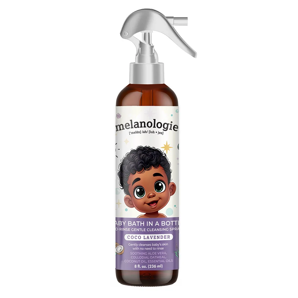 Lightweight Melanologie Baby Bath Coconut and Lavender Gentle Cleanser for Delicate Skin 8Oz 236ml Sophisticated