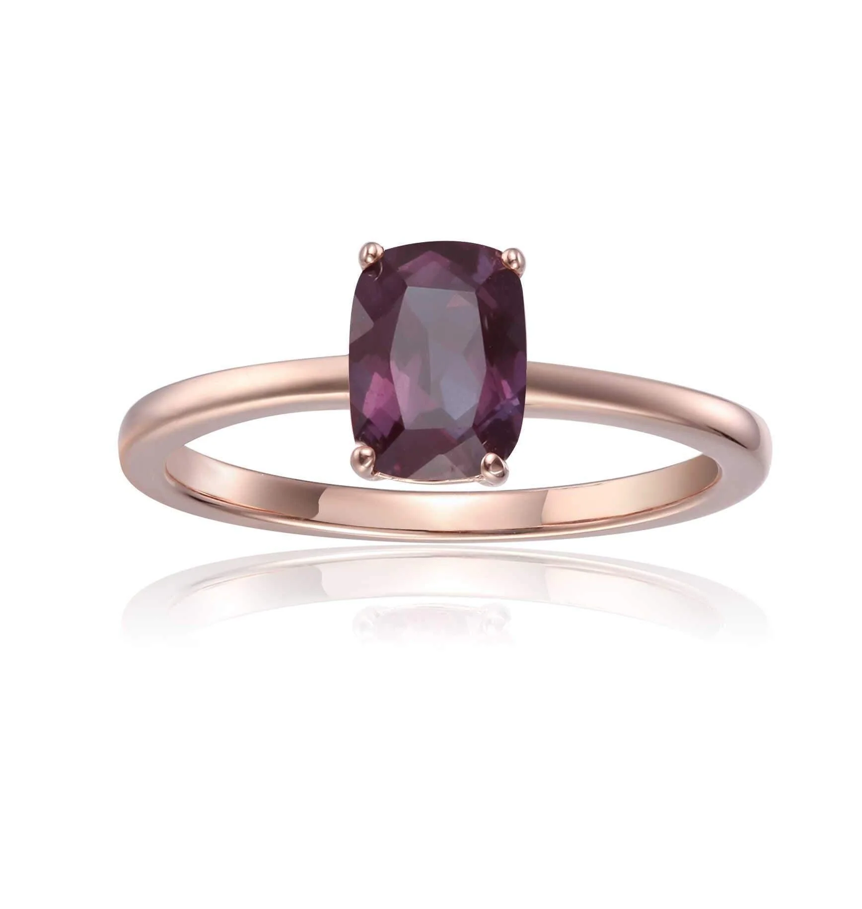 Expertly Made Alexandrite Cushion Solitaire Ring Functional