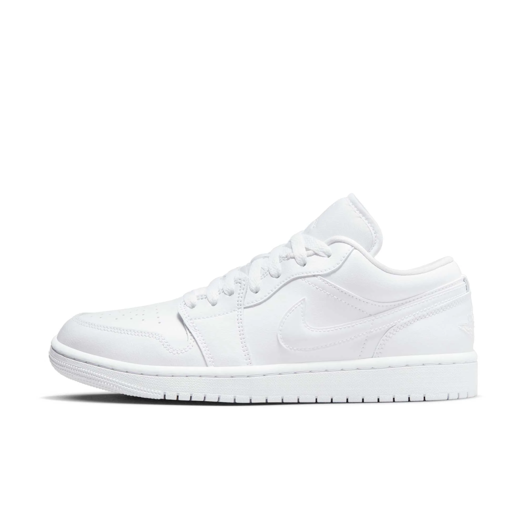 Clean Air Jordan Women's Retro 1 Low Triple White 2022 Sneakers Lightweight