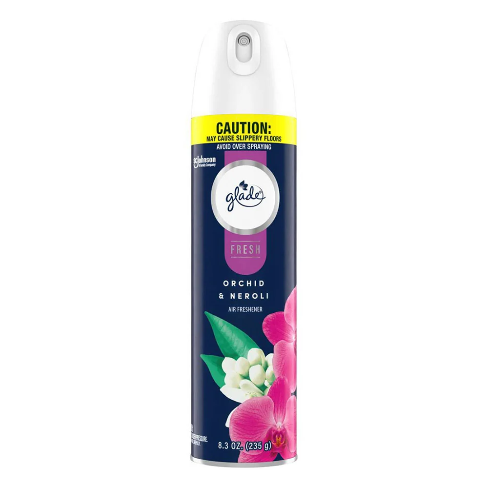 Verified Glade Room Air Freshener Aerosol Spray Orchid and Neroli for Eliminating Odors 8.3Oz 235g High-Grade