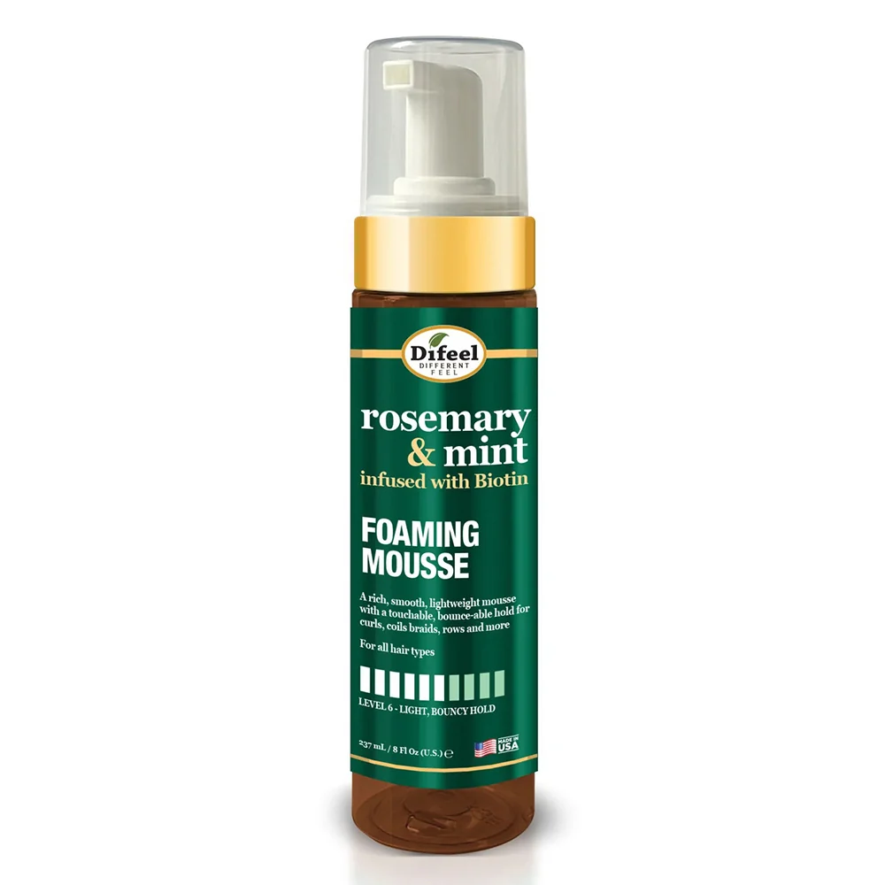 Superior Difeel Rosemary Mint Foaming Mousse Infused with Biotin 8Oz 237ml Convenient