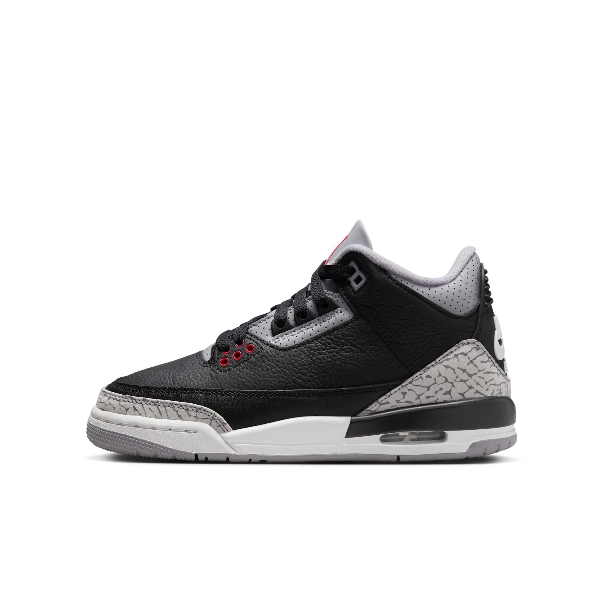 Convenient Air Jordan Grade School Retro 3 Black Cement Sneakers Refined