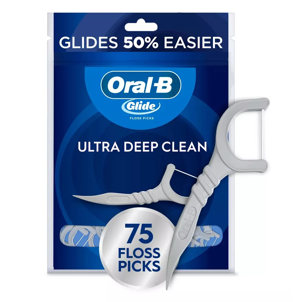 Sustainable Oral B Glide Ultra Deep Clean Dental Floss Picks with Cool Mint Flavor 75Ea Stylish