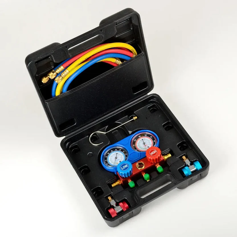 Proven R134A Air Conditioning Refrigeration Charging AC Manifold Gauges Set Healthy