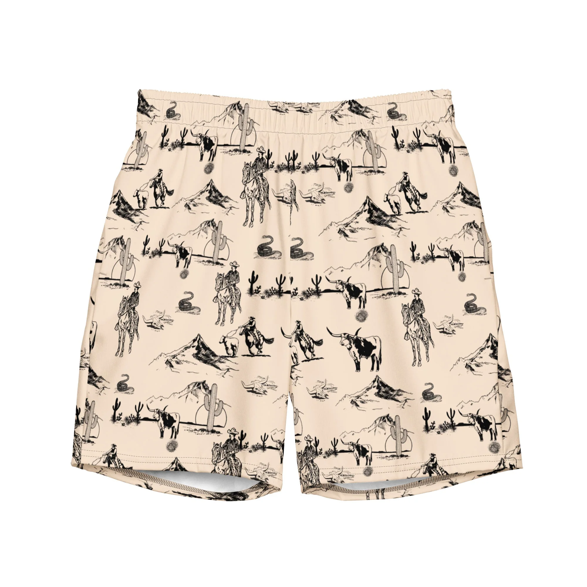 Minimalist Baha Ranch Yeehaw Cowboy Ranch Men's Swim Trunks Elegant