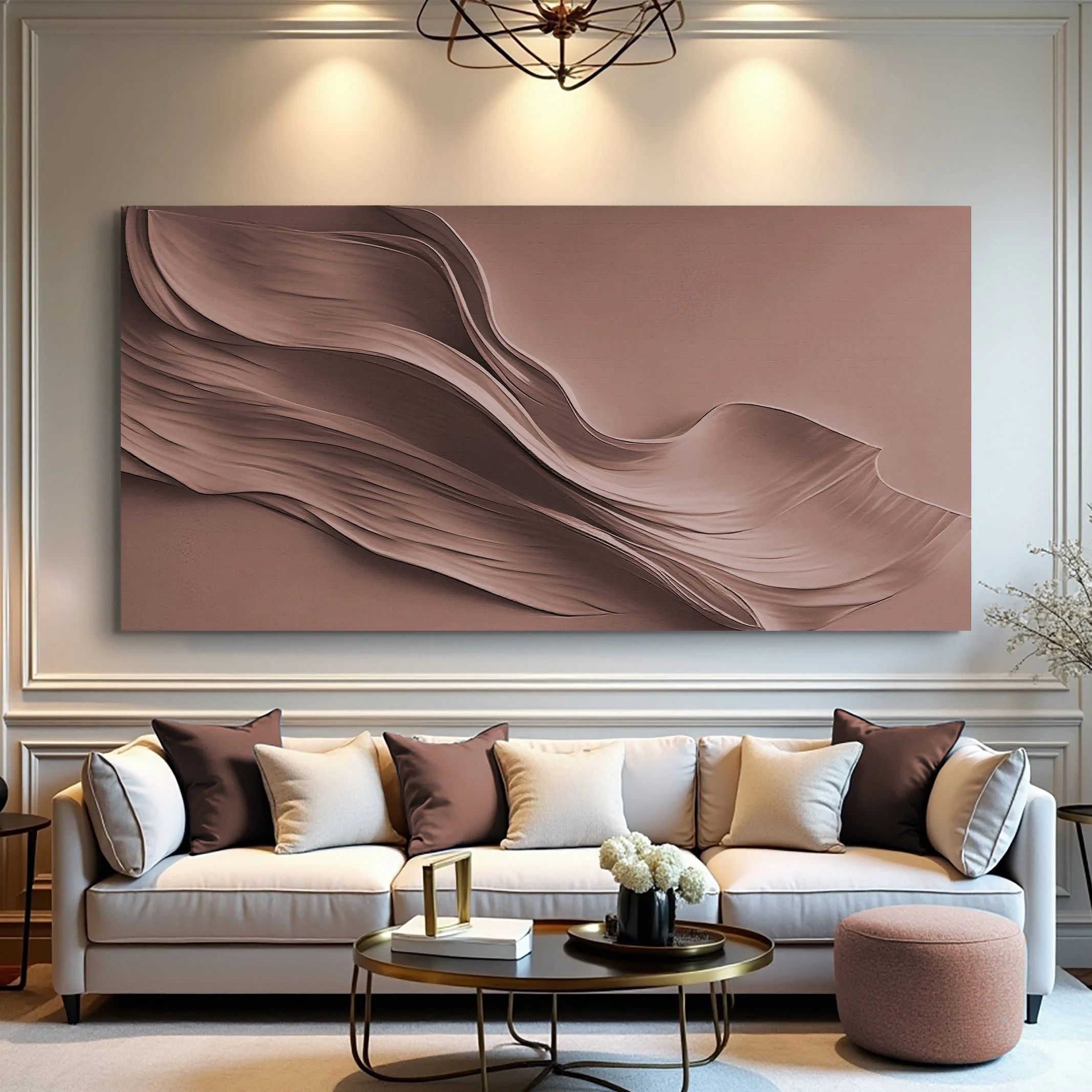 Breathable Warm Terracotta Minimalist Wall Art Artisan