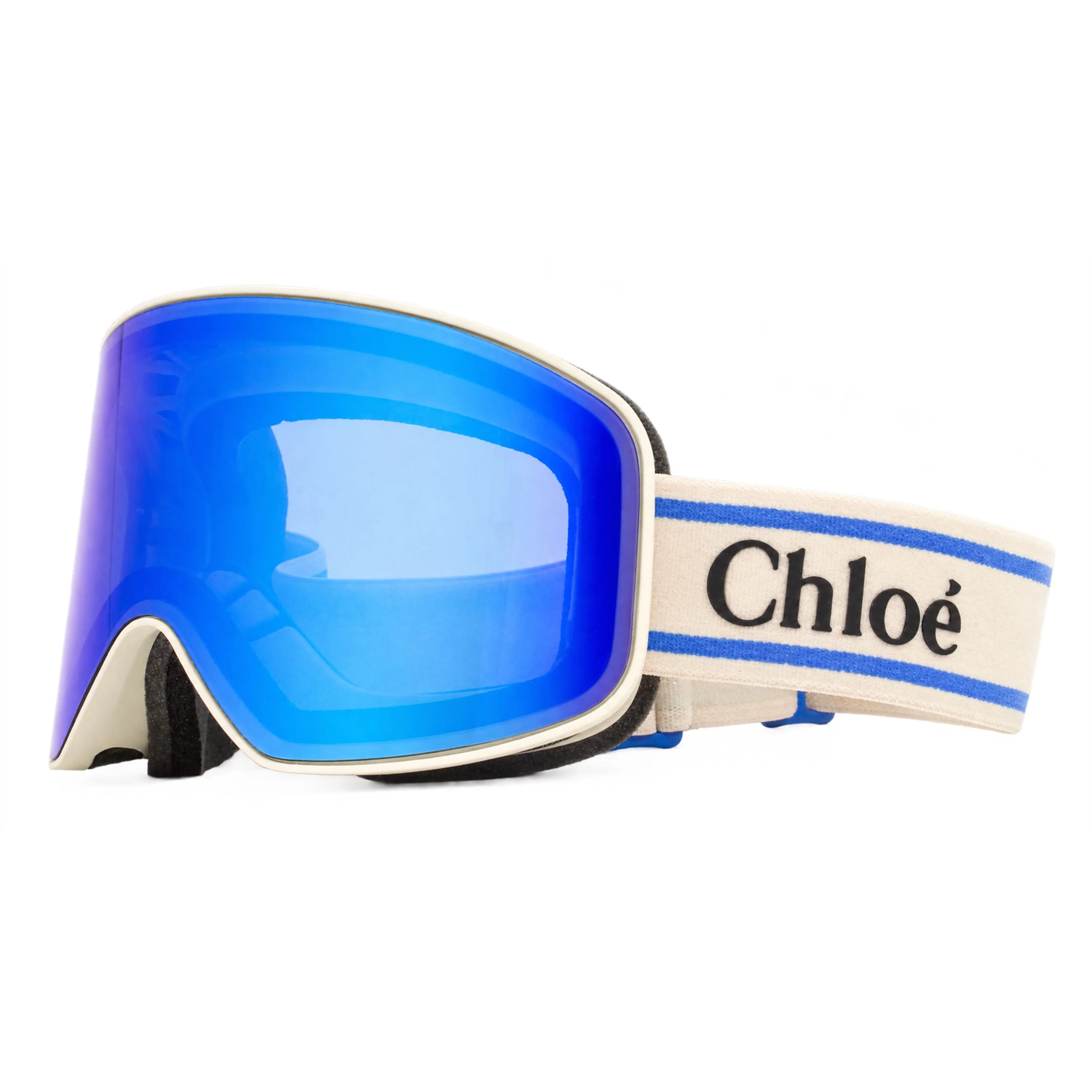 Efficient Chloe Ski Mask Ski Goggles CH0072S 005 Ivory Blue 99mm Reliable