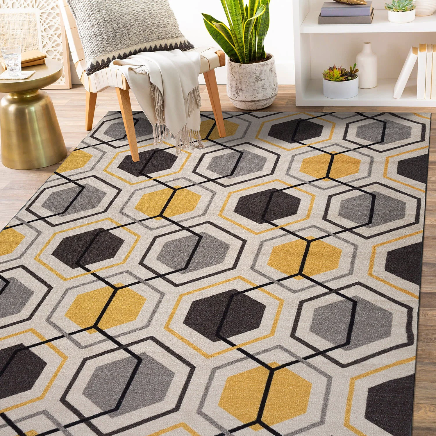 Stylish World Rug Gallery Avora Collection 5'3 X 7'3 Detailed