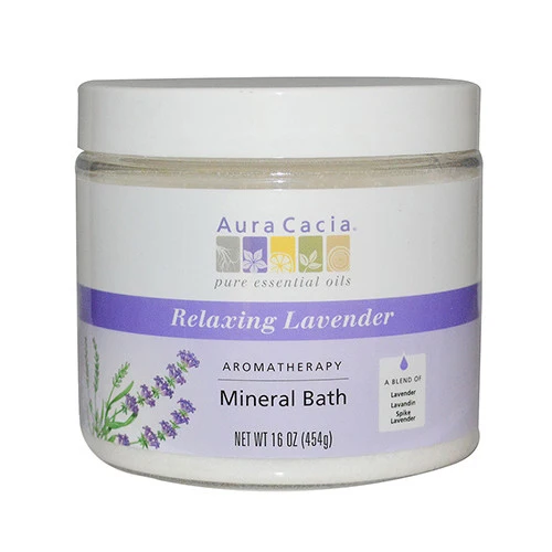 Advanced Aura Cacia Lavender Harvest Aromatherapy Mineral Bath 16 Oz Fashionable
