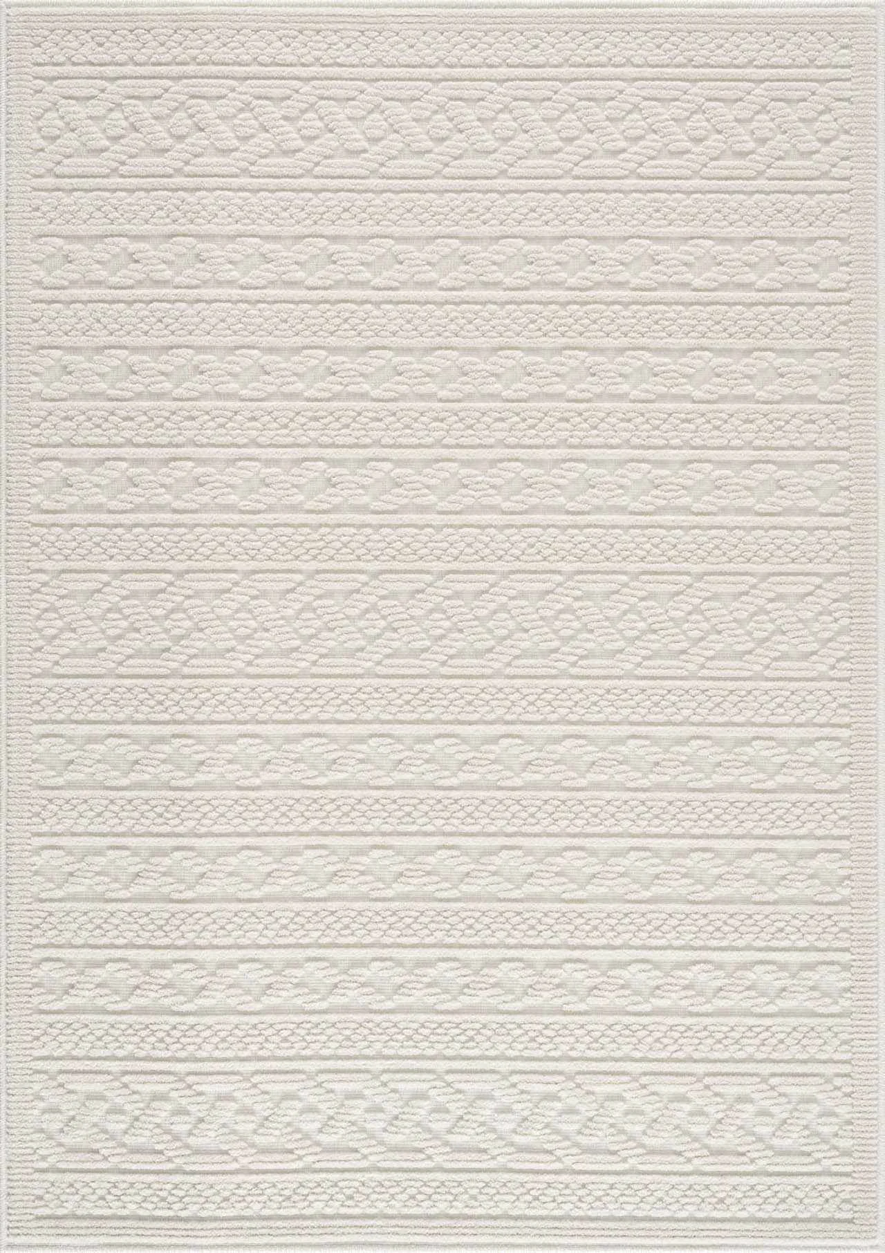 Carefully Designed Fadey White 3D Washable Rug Responsible