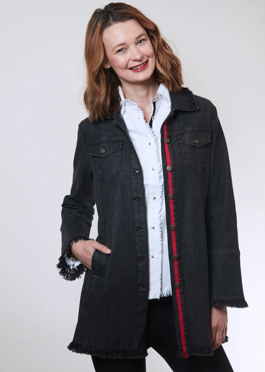 Carefully Designed Park Slope Denim Jacket Black Dependable