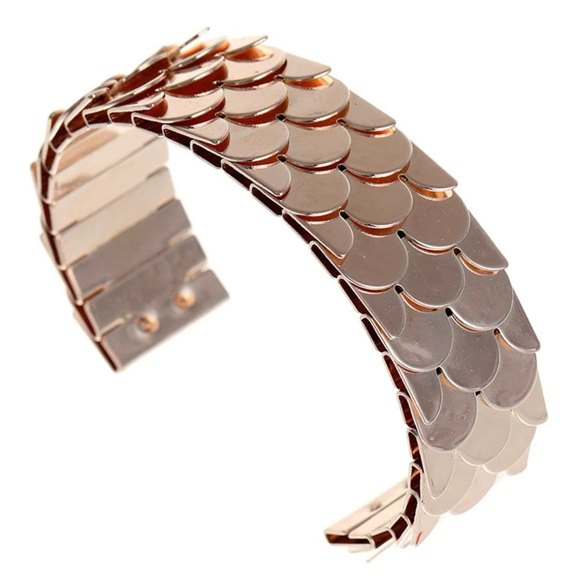 First-Class Rose Goldtone Fish Scale Cuff Sophisticated
