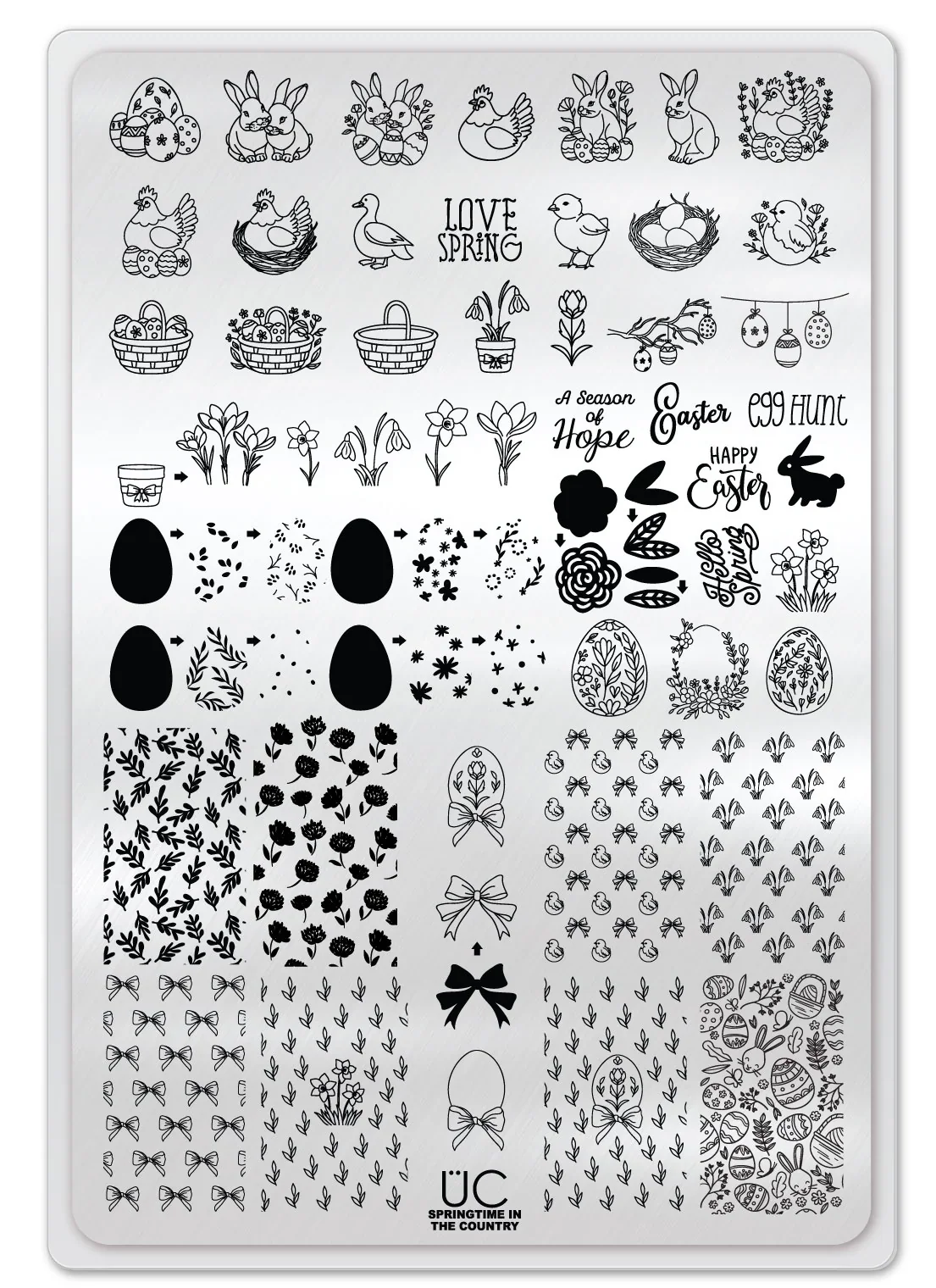Clean Springtime In The Country - Uber Chic Stamping Plate First-Class